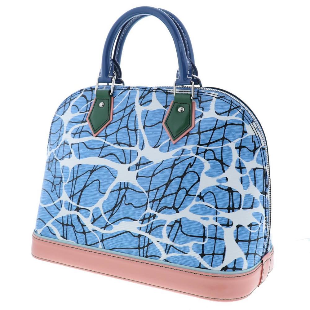 Louis Vuitton Handbag Aqua Epi Blue Alma